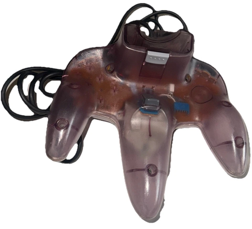 Nintendo N64 Clear Atomic Purple Controller OEM Original Authentic NUS-005 - Image 2 of 2