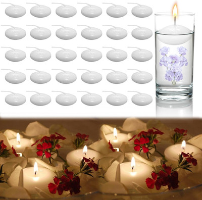 Schwimmkerzen Weiss, 30 Stück Schwimmende Kerzen, Rauchlose Floating Candles, Sc