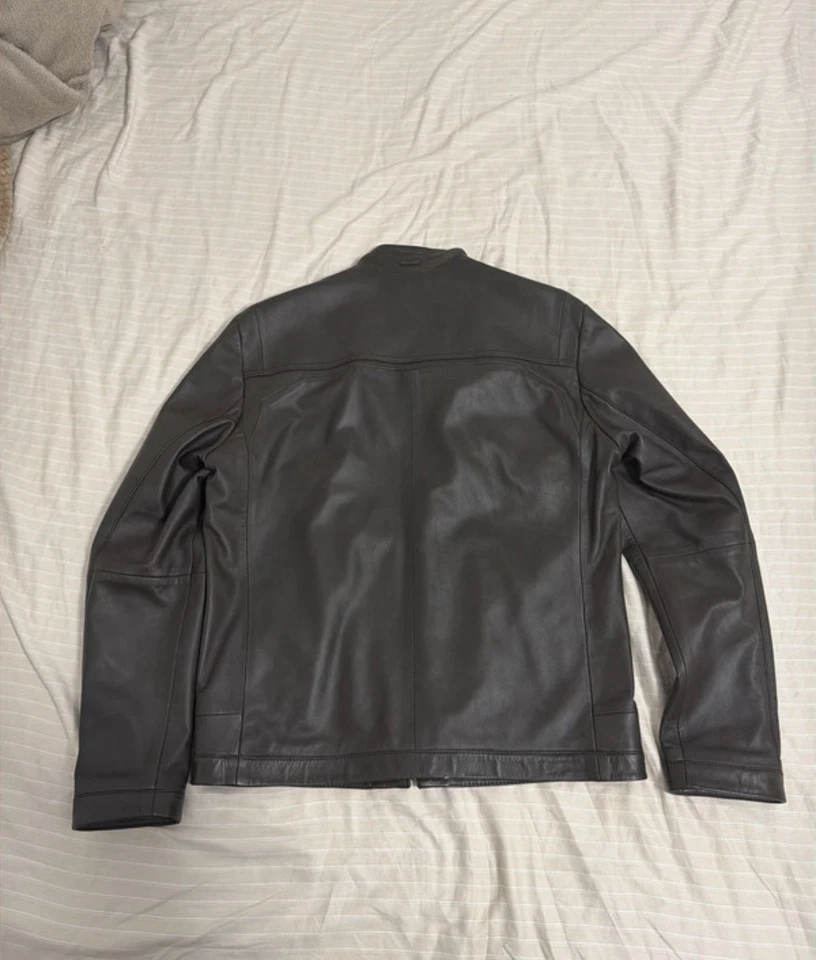 BOSS Man Herren Lederjacke Leather Jacket Braun Brown Gr. 52 (L) - Bild 3 von 4