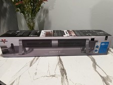 Ventilador de torre Vornado AIRBAR 4, control remoto y táctil de 3 velocidades, inclinable, negro/plateado