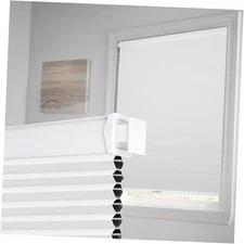  No Drill No Tools Blackout Cellular Shades Cordless, 31"W x 64"H White
