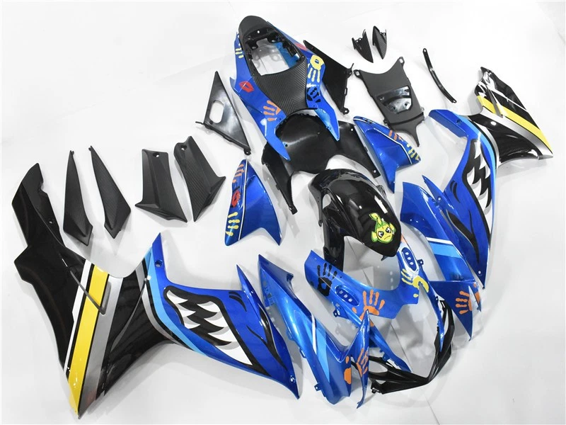 Carenados ABS para 2011-2026 GSX-R600 GSX-R 750 K11 Suzuki carrocería azul amarillo Foto 2 de 4