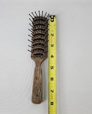Vintage Goody USA Faux Wood Vented Styling Hair Brush Ball Tipped Small 8 Retro