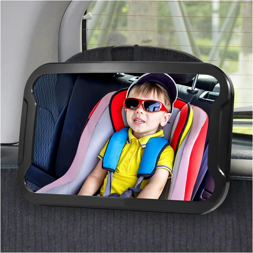 Yuentoen Specchietto retrovisore per bambini, specchietto retrovisore per bambini, girevole a 360°, infrangibile, con clip per telaio per la maggior parte delle auto