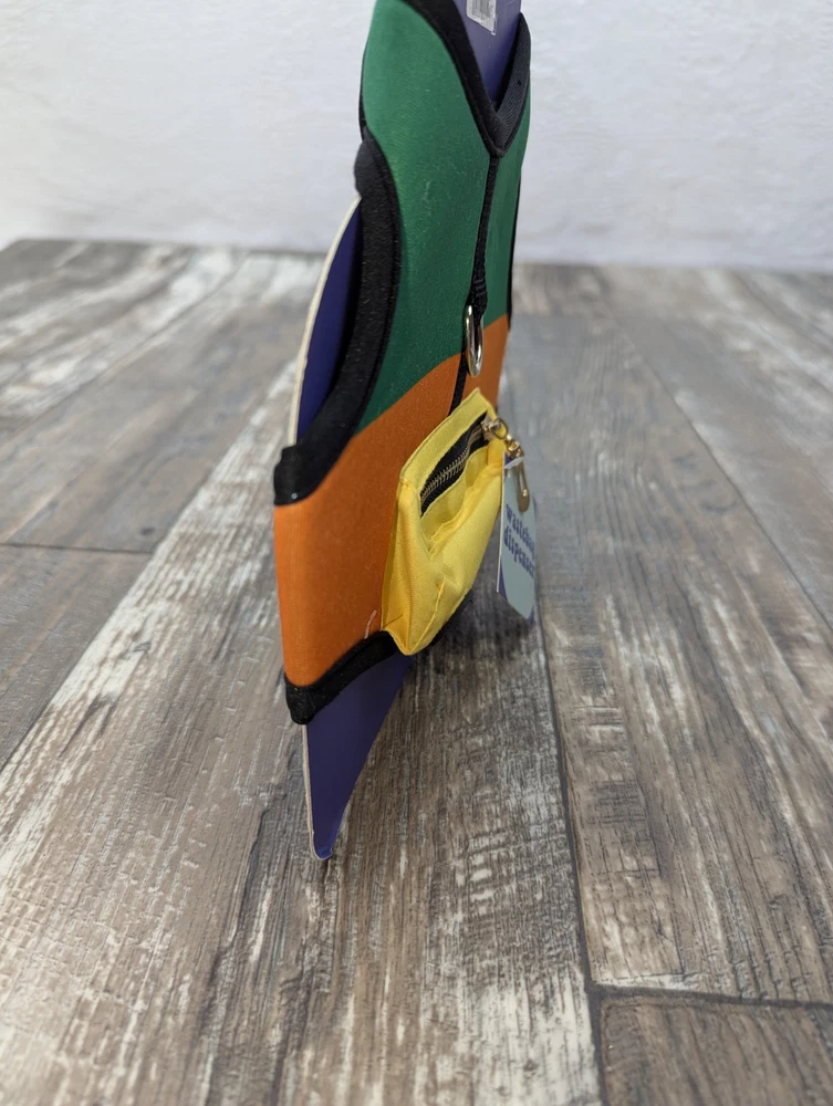 Colorful Comfortable Dog Harness with Waste Bag Dispenser and Touch Tape NWT