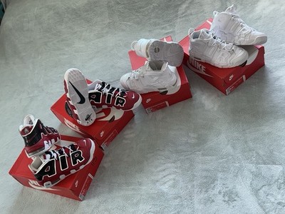 Bulls RED+TripleWHT Wmn s Air MORE Uptempo Nike 415082 US W7.5/6Y W8/6.5Y NWB