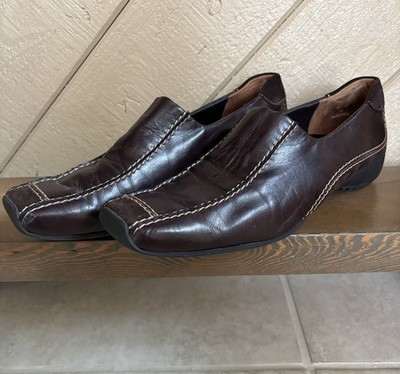 Paul Green Loafer Women 7 Brown Munchen Square Driving Comfort Shoe 31305
