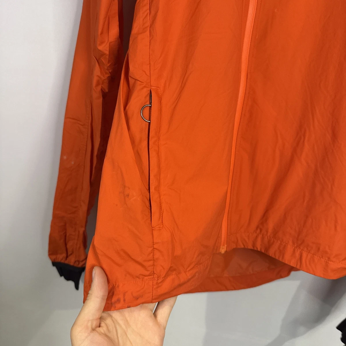 Rapha Hooded wind jacket Cycling Size Large orange