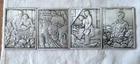 8 + Ozt .999 Silver Bar Set Norman Rockwell 4 Freedoms Hamilton Mint Art Bars