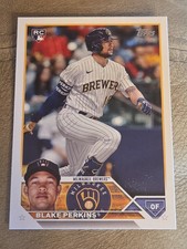 2023 Topps Update Blake Perkins #US242 RC Rookie Milwaukee Brewers Baseball Card