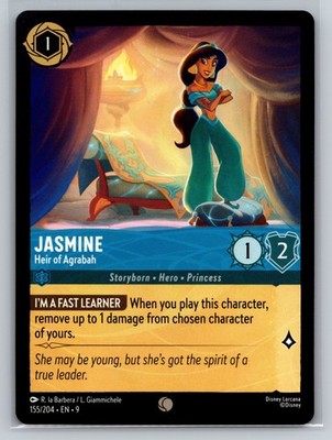 Disney Lorcana TCG Jasmine Heir of Agrabah 155/204 Set 9 Aladdin Common