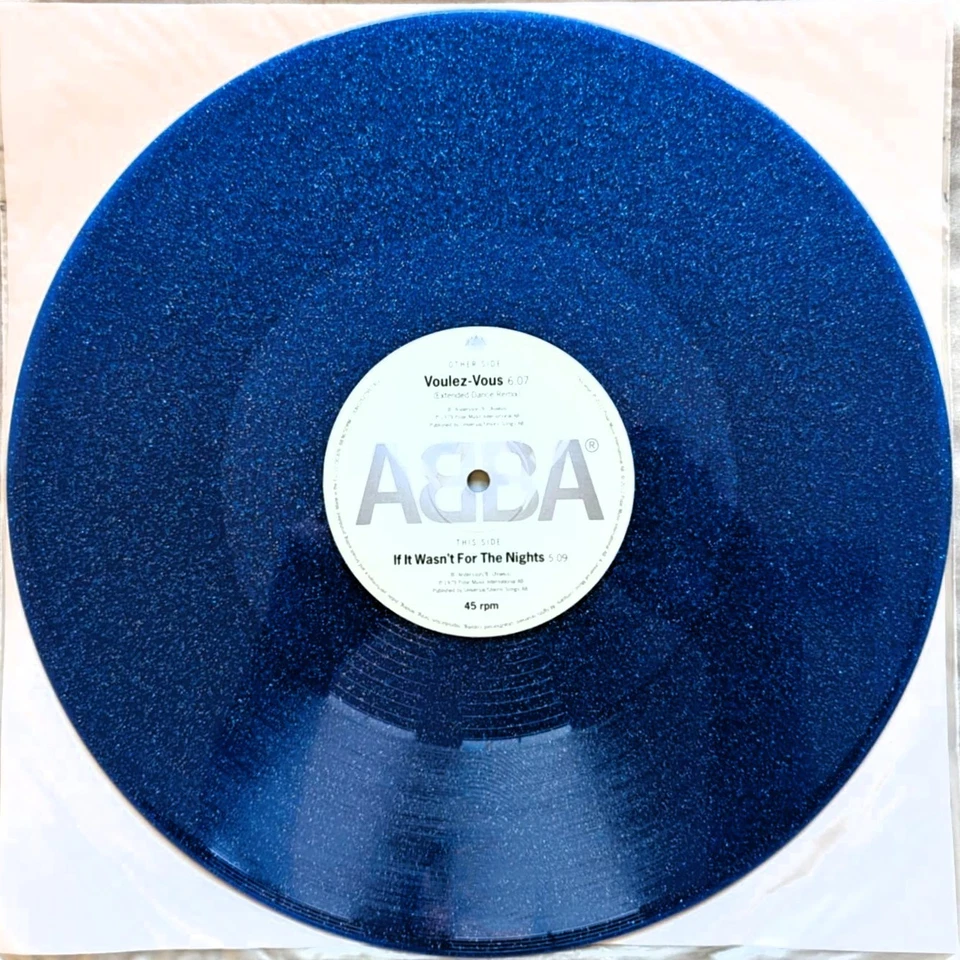 Abba VOULEZ-VOUS RSD 2012 Sparkle Blue Vinyl 12" Maxi Single #2951/5000 - Image 3 of 4