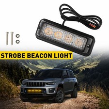1x 4 Led Strobe Light Bar Car Truck Flashing Warning Hazard Beacon Amberyellow 1x 4 Led Strobe Light Bar Car Truck Flashing Warning Hazard Beacon Amberyellow