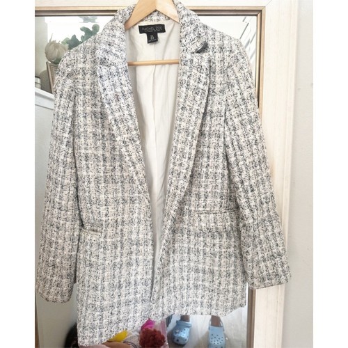 Rachel Zoe Women's Tweed Blazer - White and Black | eBay