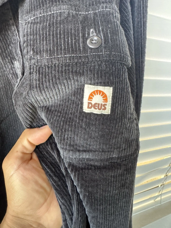 CAMISA DEUS EX MACHINA VACAY CORDÓN - ALGODÓN ANTRACITA TALLA XL AZUL 🔥 Foto 4 de 4