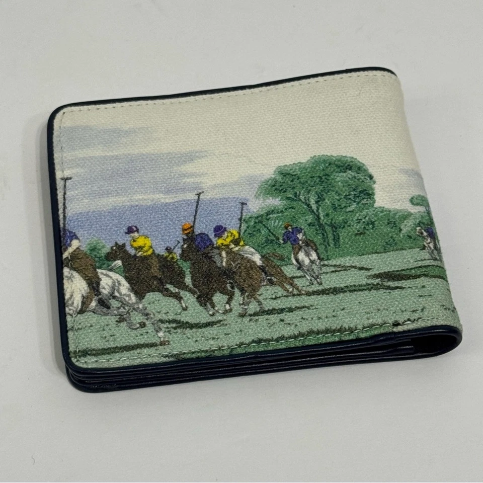 Ralph Lauren Cartera de Cuero Negro Lona Polo Agotado en Línea Foto 3 de 4