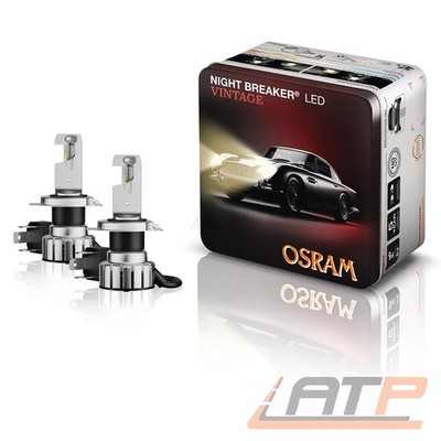 OSRAM NIGHT BREAKER  LED VINTAGE H4 + R2 ADAPTER WARM-WEIß STRAßENZULASSUNG
