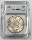 1885-O $1 Morgan Dollar ICG MS64 90% Silver New Orleans US Coin Toning!