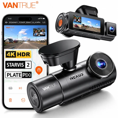 Vantrue N4 Pro S 4K 3 Channel Dash Cam Front Rear Inside STARVIS 2 HDR WiFi GPS