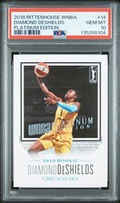 2018 Rittenhouse WNBA Platinum #14 Diamond Deshields RC /25 PSA 10 GEM MINT Pop2