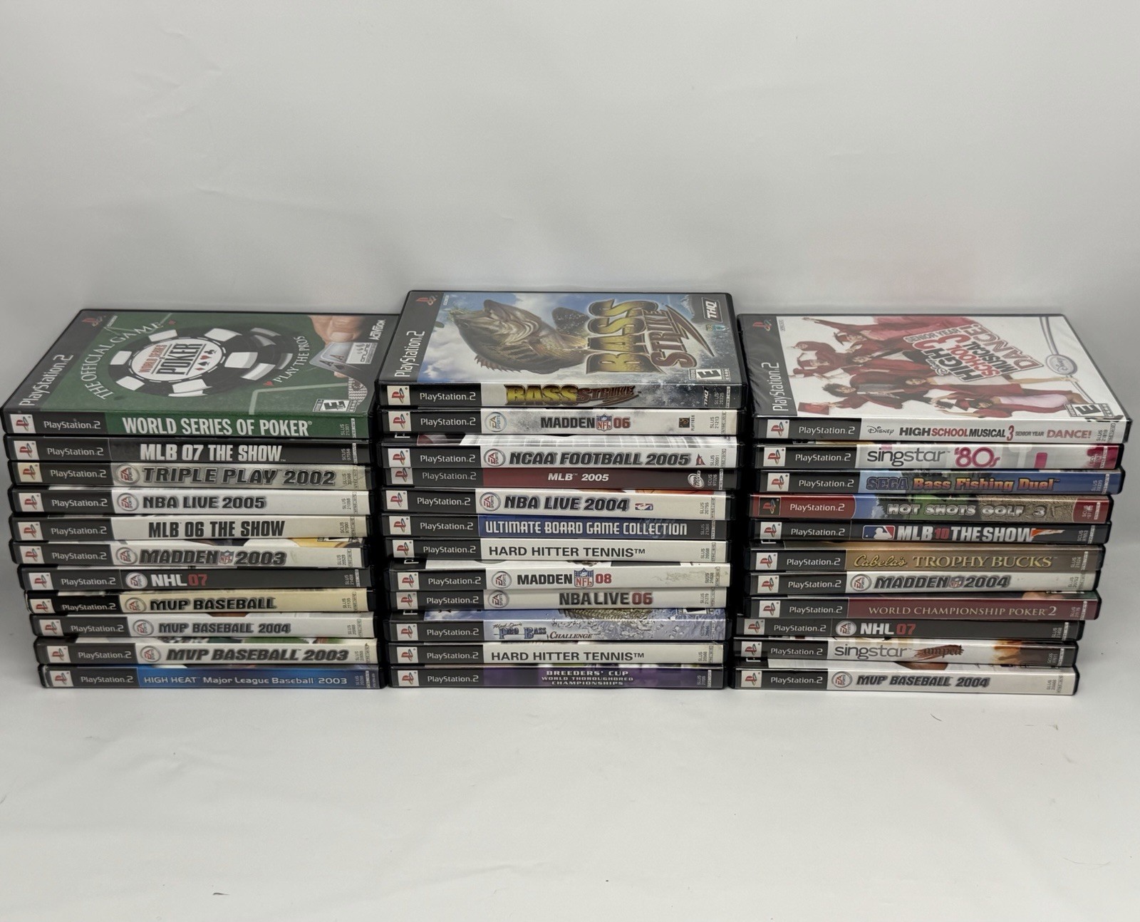 PS2 Lot Of 32 Games W/ Cases PlayStation 2 Sports Untested