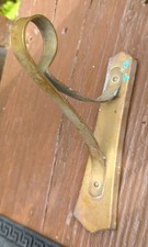 Vintage Brass Wall Mount Plant Hanger Rod Bracket Salvage Repurpose 