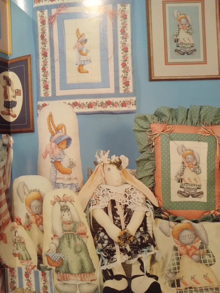 Vintage Alma Lynne Cross Stitch Pattern Booklet Alma Lynne Bunnies - Image 2 of 3