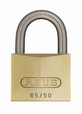 Abus 65IB/50mm Messing Vorhängeschloss KA 6505 Sicherheitsstufe 6 Schloss Schlüssel