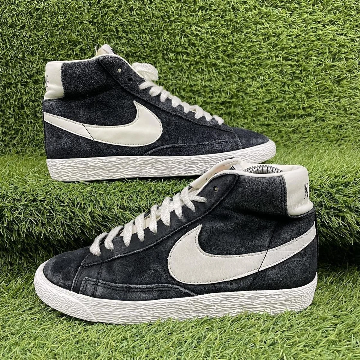 Blazer mid top vintage black suede