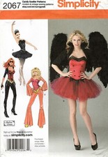 Simplicity 2067 Dark Angel, Black Swan, 70s Diva, Superhero Sz 6-12 UC Pattern