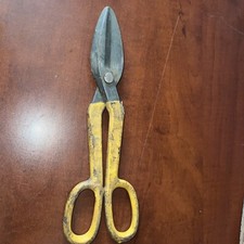 Vintage B B 12" Tin Snips Rubber Coated Handle Made in USA
