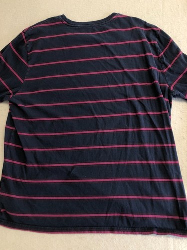 Gap T Shirt Mens XL Everyday Soft Purple Stripe Long Sleeve Everyday Layer Tee - Picture 4 of 5