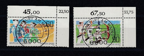 Federal 1127/8 Sport Kbwz Date Stamp Frankfurt (MNH)