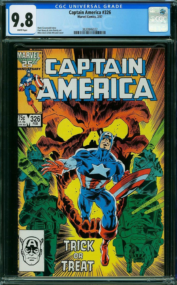 Captain America #326 CGC 9.8 1987 Avengers! Red Skull! Falcon! WP