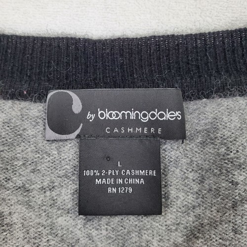 Suéter C by Bloomingdale's 100 % cachemir cuello redondo para mujer talla L Pullover - Imagen 2 de 8