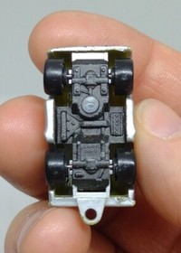 Vintage Micro Machines 1970's Chevrolet Van Silver w/Stripes 1987 Galoob