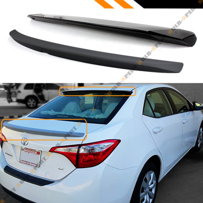 Jdm Sport Rear Roof Window Spoiler Trunk Lid Wing For 2014 2017 Toyota Corolla Ebay