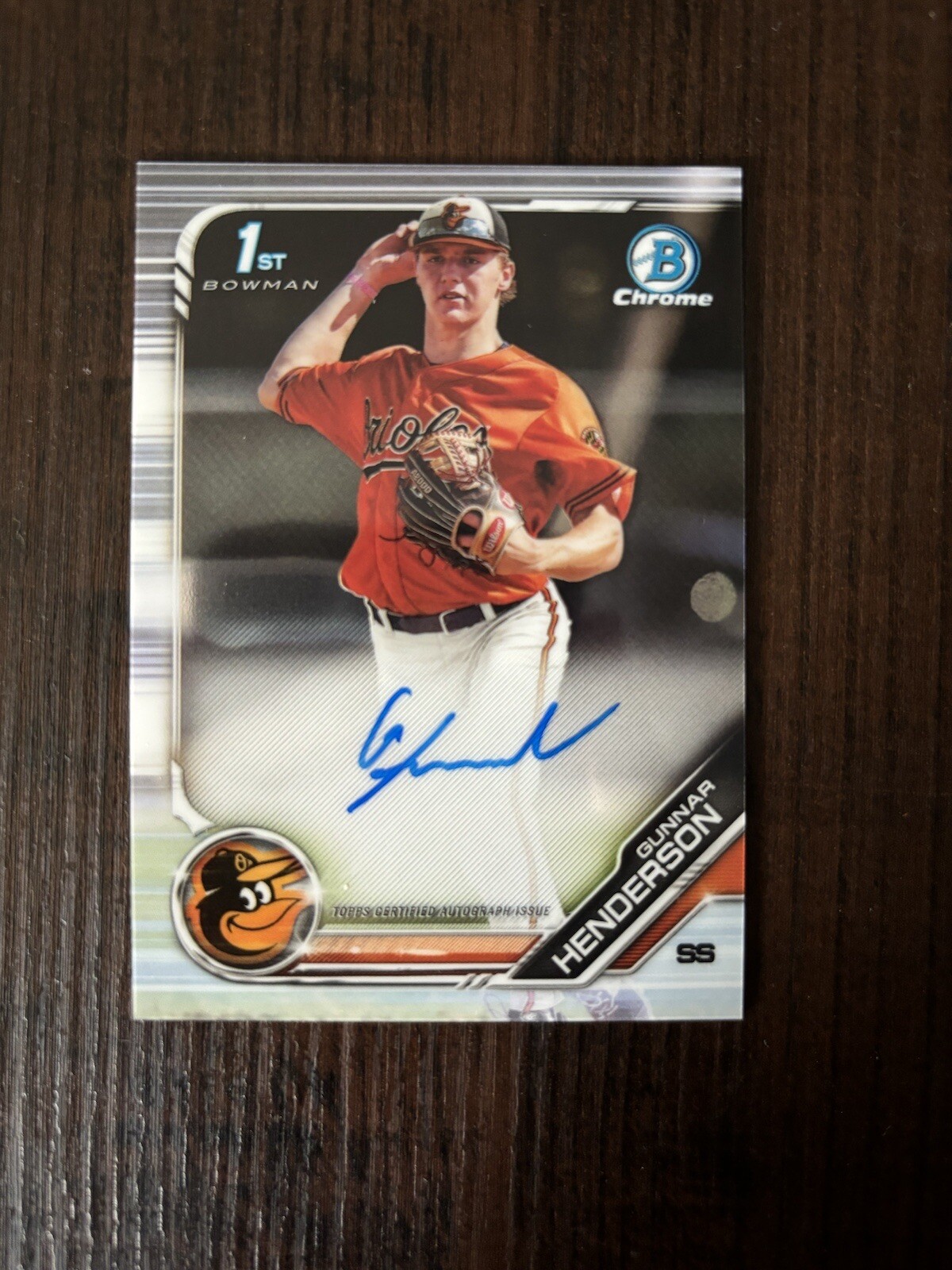 2019 Bowman Chrome Draft Gunnar Henderson 1st Prospect Auto RC Baltimore Orioles