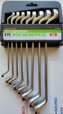 8 Pc Offset SAE Box End Wrench Set