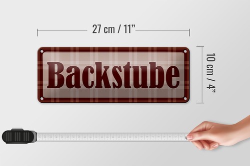 Blechschild Bäckerei 27x10cm Backstube Brot Brötchen Kuchen Deko Schild tin sign - Bild 5 von 5