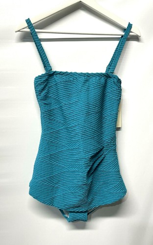 Traje de baño Gottex de una pieza pin up niña traje de baño correas extraíbles NUEVO M 8/10 - Imagen 2 de 11