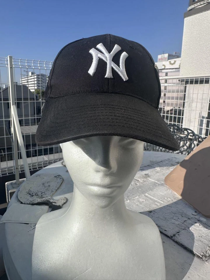 GUCCI New York Yankees Baseball Cap Butterfly Hat Cotton Black Adjustable Japan - Bild 2 von 4