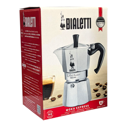 Bialetti Caffettiera Moka Express Silver Moka Pot - 6 Espresso Cups - Picture 12 of 12