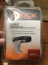 Shock Doctor Athletic Core Supporter Cup Pocket Jock Strap Protection Boys Large