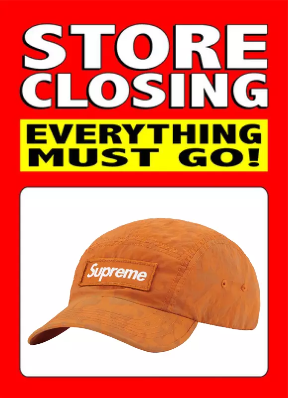 Casquette Supreme Camp Surteinte Camouflage Nylon Orange FERMETURE MAGASIN !!