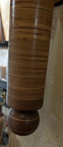 Vintage Inlaid Rolling Pin & Holder - Picture 6 of 10