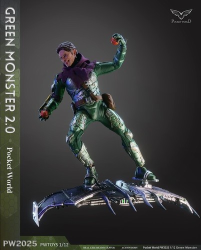 PWTOYS PW2025 1/12 Norman Green Goblin 6" Collectible Male Action Figure Model - Picture 4 of 22