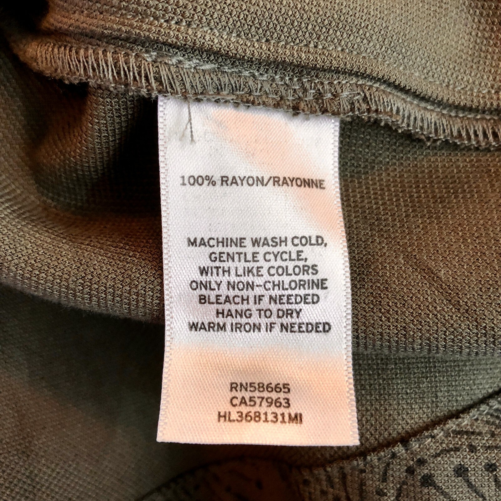 Hinge Ruffled Jacket Medium Olive Green Black Geo… - image 9