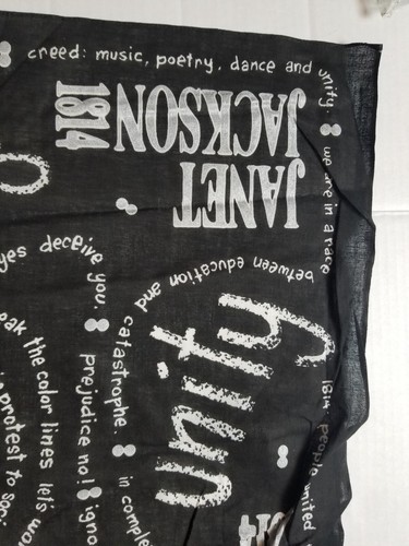 Vintage Rare 1989 Janet Jackson Rhythm 1814 Nation Tour Souvenir Bandana Scarf - Picture 6 of 11