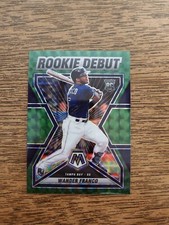 2022 Panini Mosaic Wander Franco RD-6 Rookie Debut Green Mosaic Prizm CAW